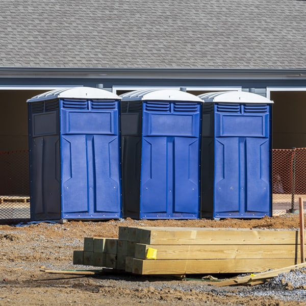 how can i report damages or issues with the porta potties during my rental period in Crawfordsville OR